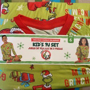 Dr. Seuss Unisex Toddler Grinch Matching Pajama Set, 2-Piece (Size 6, 10)